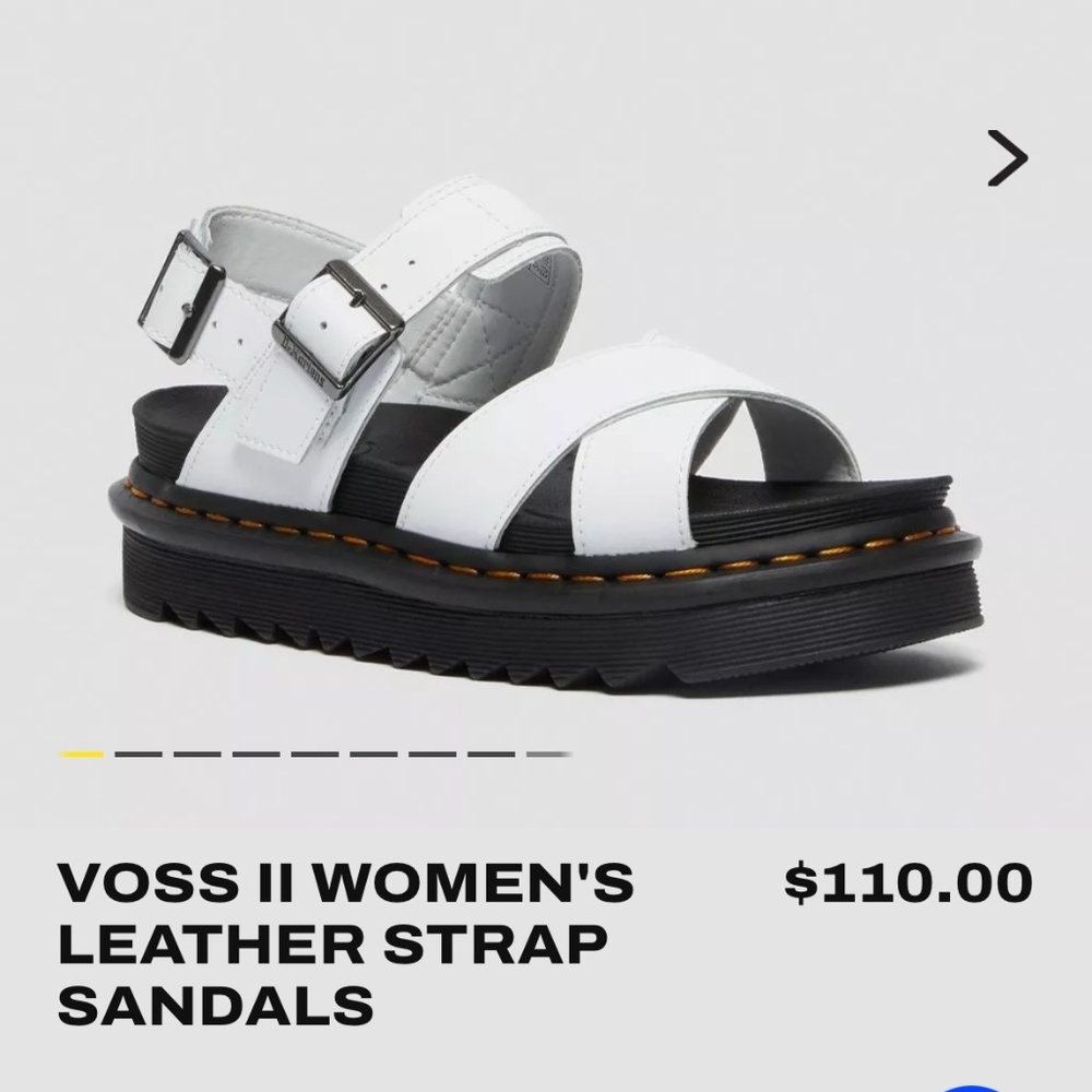 New Without Tags Dr. Marten Sandals (white) Size 9